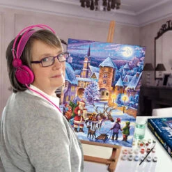 Schipper White Christmas Paint-by-Number Kit -Eurographics || Diamond Dotz || Eeboo Store 450730 4 07914.1693440577