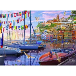 Vermont Christmas Company Boat Harbor Jigsaw Puzzle