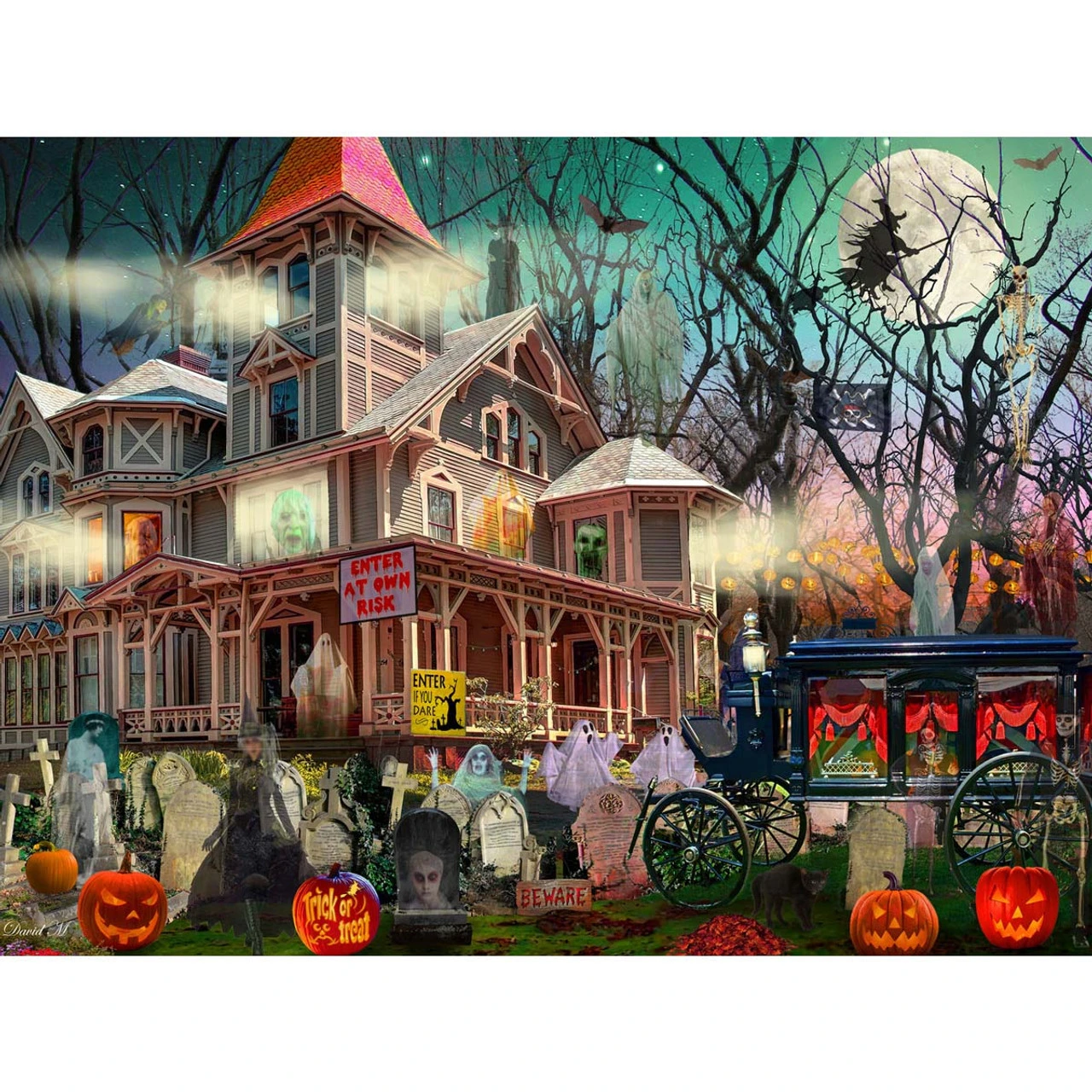 Vermont Christmas Company Haunted Mansion Jigsaw Puzzle 1 Vermont Christmas Company Haunted Mansion Jigsaw Puzzle
