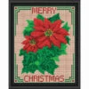 PixelHobby Merry Christmas-Poinsettia Kit & Frame Mosaic Art Kit