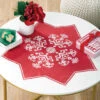 Nob Hill Christmas Wonder Table Topper Stamped Cross-Stitch Kit