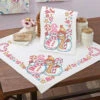 Herrschners Candy Pink Christmas Table Topper & Table Runner Stamped Cross-Stitch