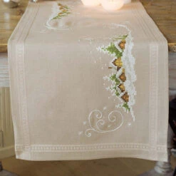 Vervaco Christmas Village Table Runner Stamped Cross-Stitch Kit