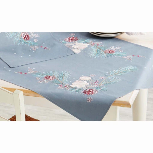 Herrschners Christmas Botanicals Table Topper Stamped Embroidery Kit -Eurographics || Diamond Dotz || Eeboo Store 532145 64703.1693462200