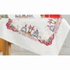 Herrschners Furry Friends Christmas Table Topper Stamped Embroidery Kit