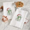 Herrschners Christmas Kitty Terry Towel Pair & Thread Kit Stamped Cross-Stitch