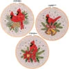 Craftways Christmas Cardinals Hoop Set Stamped Embroidery