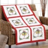 Herrschners Christmas Bells Quilt Blocks Stamped Cross-Stitch