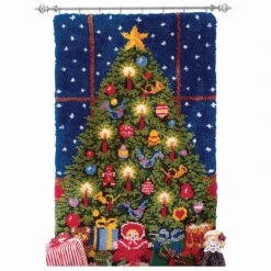Herrschners Christmas Tree With Presents Latch Hook Kit
