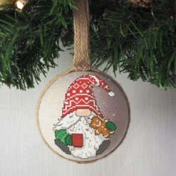 Craftways Gnomes Christmas Ornament Covers Counted Cross-Stitch Kit -Eurographics || Diamond Dotz || Eeboo Store 561385 3 70579.1693465959