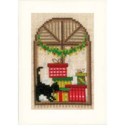 Vervaco Christmas Atmosphere Greeting Cards Counted Cross-Stitch Kit -Eurographics || Diamond Dotz || Eeboo Store 565427 3 82986.1693466366