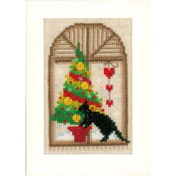 Vervaco Christmas Atmosphere Greeting Cards Counted Cross-Stitch Kit -Eurographics || Diamond Dotz || Eeboo Store 565427 4 58922.1693466366