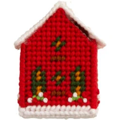 Herrschners Christmas Birdhouse Ornaments Plastic Canvas Kit -Eurographics || Diamond Dotz || Eeboo Store 570512 5 69917.1693467196