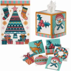 Herrschners Christmas Whimsy Set Plastic Canvas