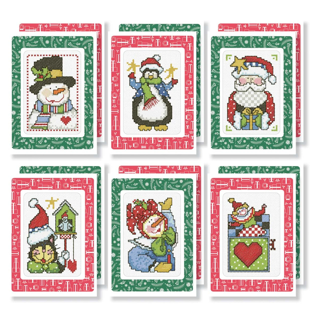 Herrschners Christmas Whimsy Greeting Cards Counted Cross-Stitch Kit 1 Herrschners Christmas Whimsy Greeting Cards Counted Cross-Stitch Kit