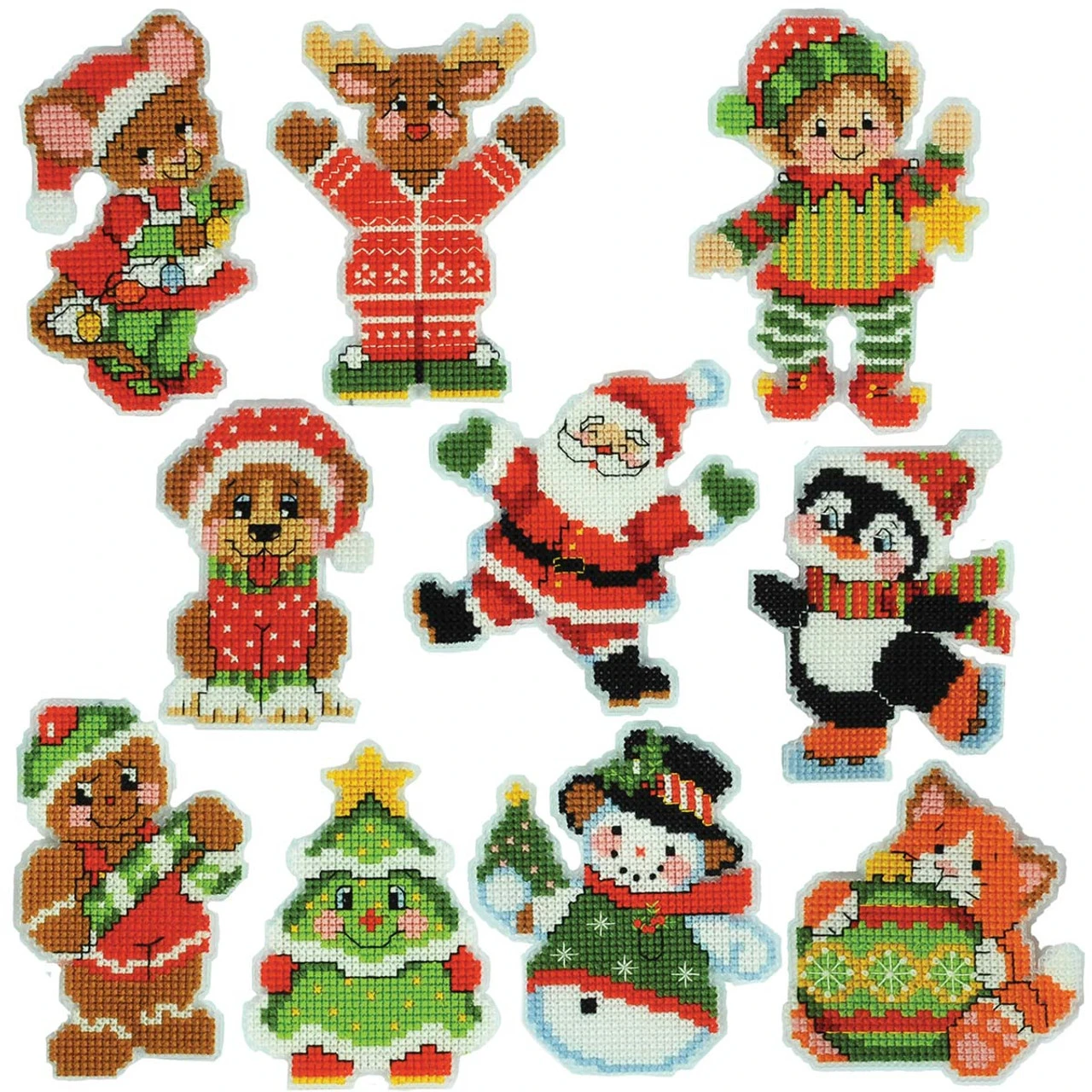 Herrschners Christmas Companions Ornaments Counted Cross-Stitch Kit 1 Herrschners Christmas Companions Ornaments Counted Cross-Stitch Kit