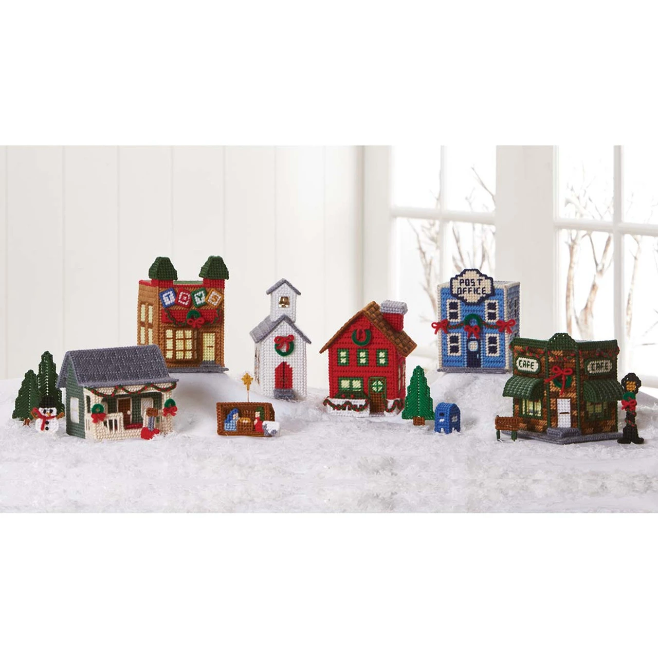 Herrschners Christmas Village Plastic Canvas Kit 1 Herrschners Christmas Village Plastic Canvas Kit
