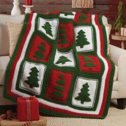 Herrschners Evergreen Christmas Afghan Crochet Kit