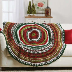 Herrschners Christmas Foliage Crochet Afghan Kit