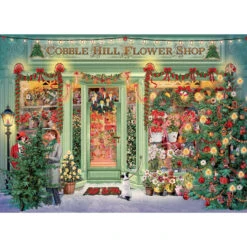 Cobble Hill Christmas Flower Shop Jigsaw Puzzle