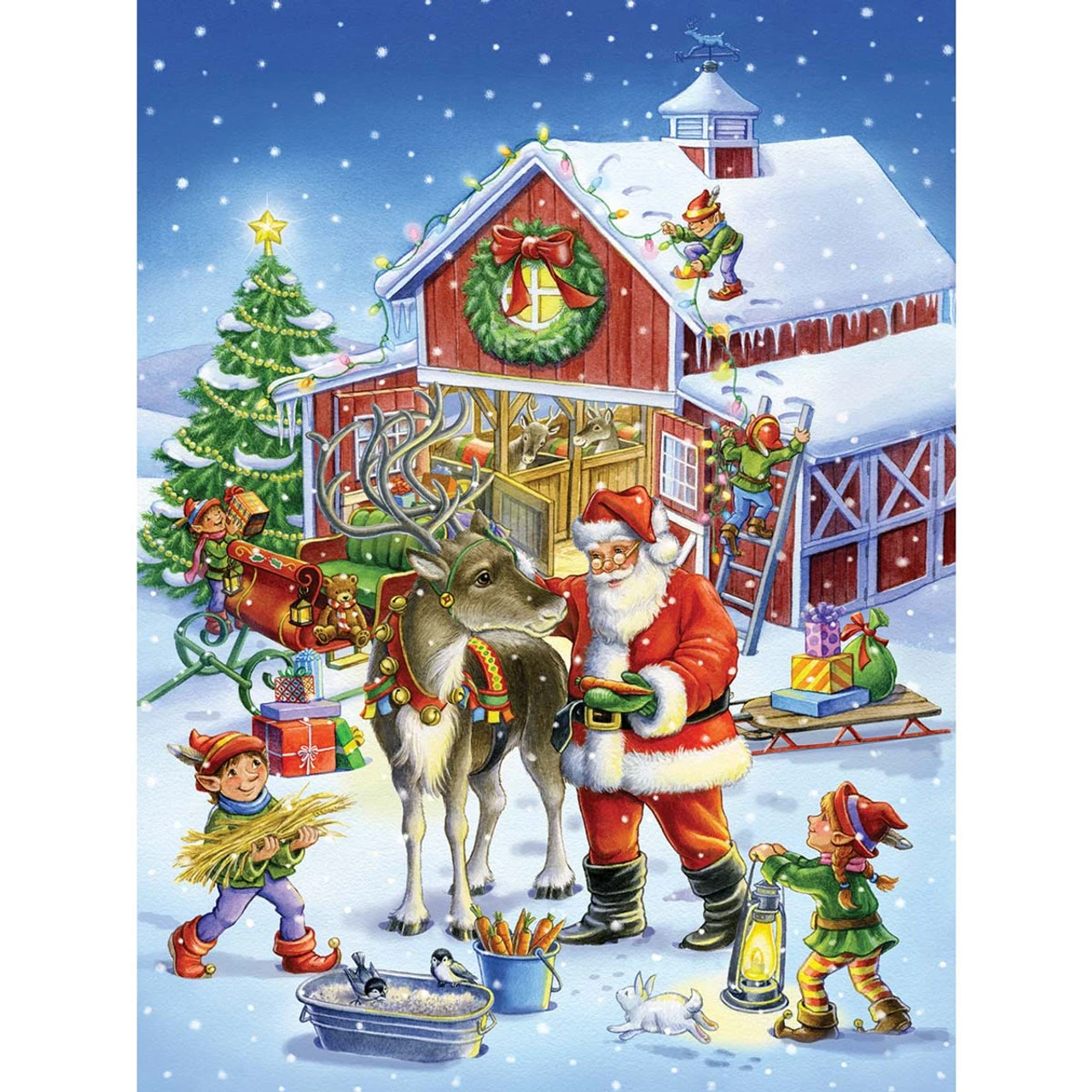 Vermont Christmas Company Ready Reindeer Jigsaw Puzzle 1 Vermont Christmas Company Ready Reindeer Jigsaw Puzzle