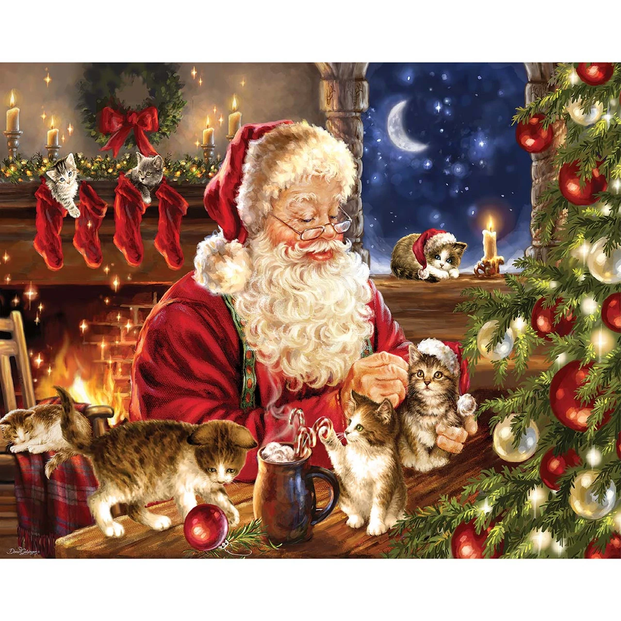 Springbok Santa's Christmas Kittens Jigsaw Puzzle 1 Springbok Santa's Christmas Kittens Jigsaw Puzzle