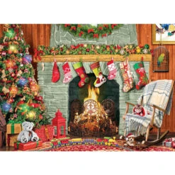 Eurographics Christmas By The Fireplace Jigsaw Puzzle