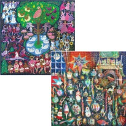 Eeboo Holiday Ornaments & 12 Days Of Christmas, Set Of2 Jigsaw Puzzle
